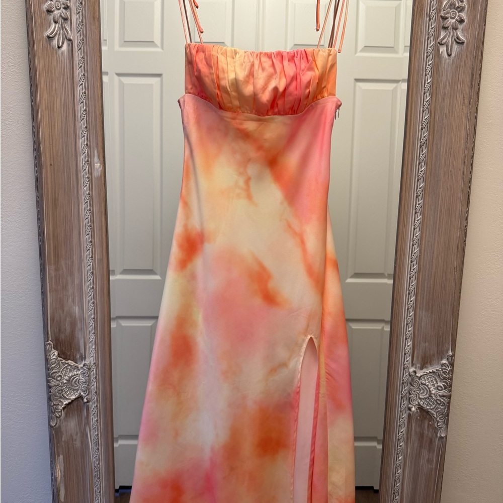 Princess Polly Carsa Tie Dye Midi Dress Size 4